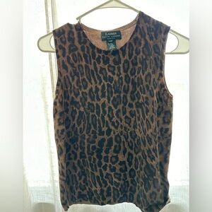 Lauren Ralph Lauren cheetah sleeveless top